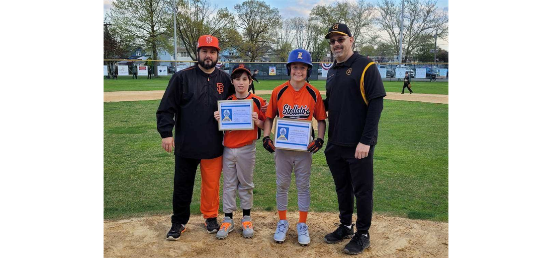 Aiello and Smith receive 1st Good Sportsmanship Awards 4/17/23