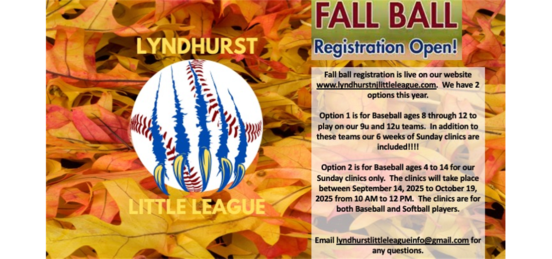 Fall Ball Teams/Clinics
